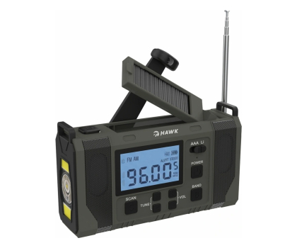 Radio i budzik Hawk R20 HWRDI420GN 10000 mAh Bluetooth latarka SOS usb-c